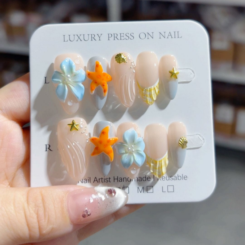 Handmade Press-On Nails -SKU: D458