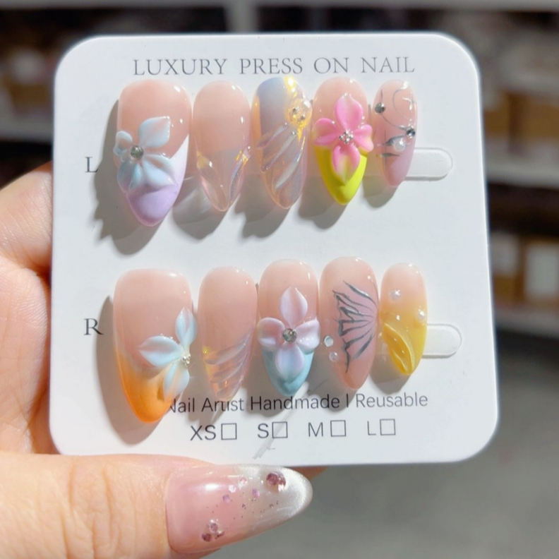 Handmade Press-On Nails -SKU: D452
