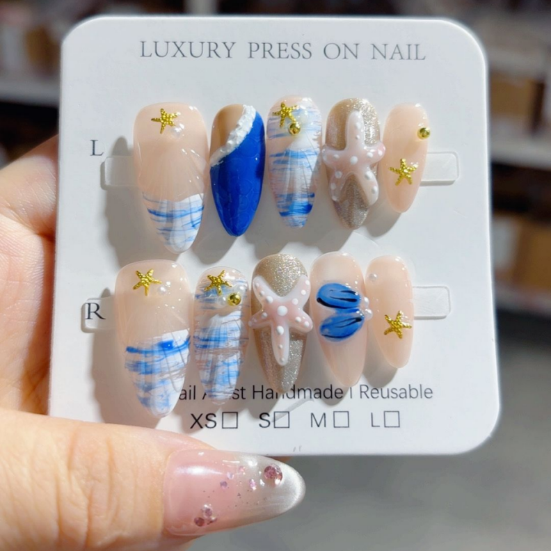 Handmade Press-On Nails -SKU: D454