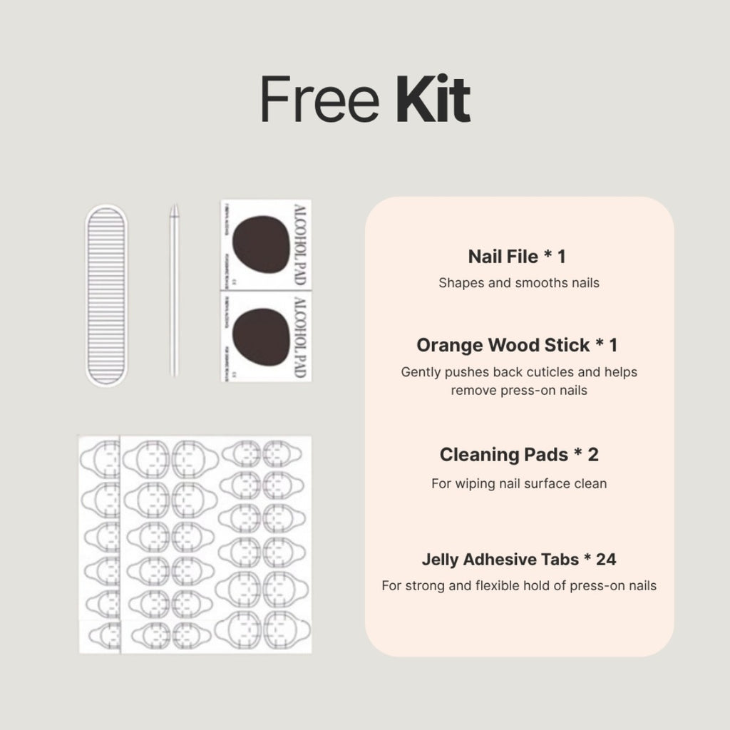 Handmade Press-On Nails –Summer Bloom Series (SKU: D469)